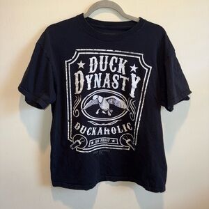 Duck Dynasty Duckaholic Shirt Adult Size L Short Sleeve 100 Proof Alcohol Hunt